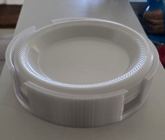 Countertop Foam Plate Holder - White